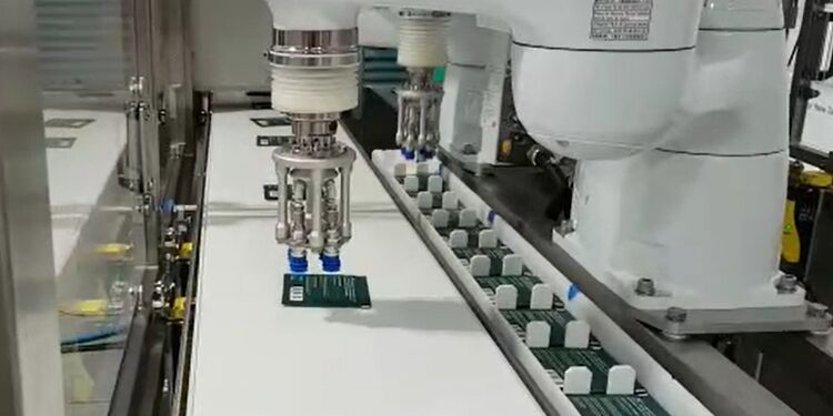 High-precision custom packaging machine developed by TF Design for specialised manufacturing