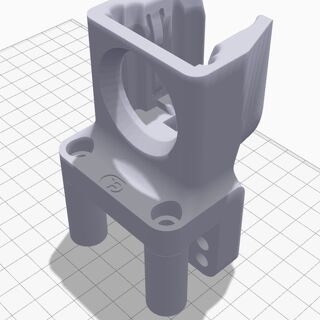 3D CAD rendering of a precision bracket designed for mounting components