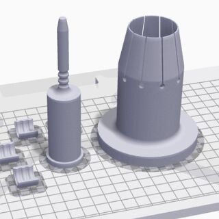 3D-printed curved housing component made from high-strength polymer